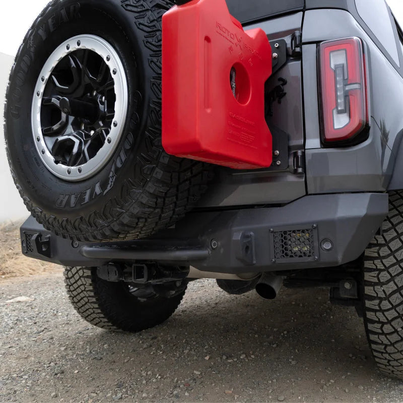 Go Rhino 21-24 Ford Bronco 2/4dr (Excl. Sport) Rockline Rear Full Width Bumper - Installation View