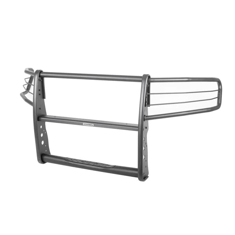 Go Rhino 3100 Series StepGuard Center Grille + Brush Guards - Tex. Black fits 2019-2024 Ram 1500 - Back View