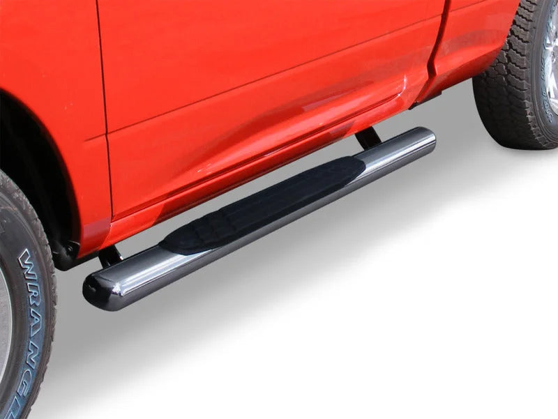 Go Rhino 4in OE Xtreme SideSteps - Stainless Steel - 52in - Back View