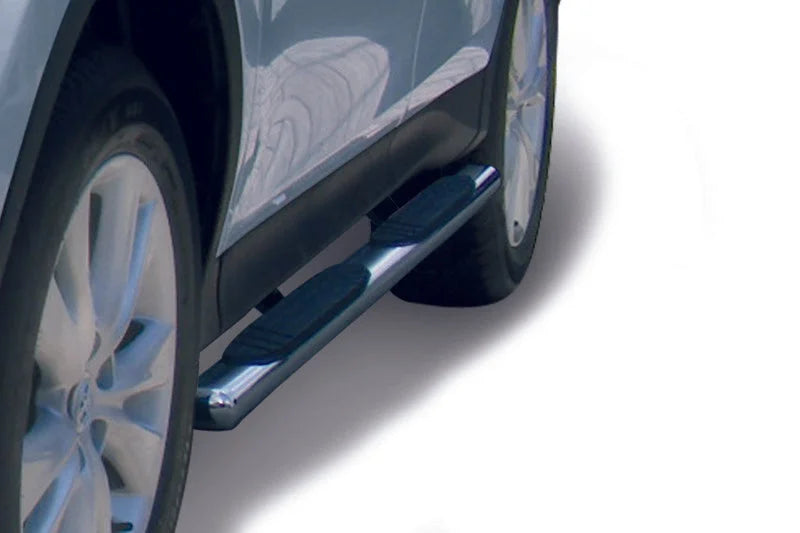 Go Rhino 4in OE Xtreme SideSteps - Stainless Steel - 71in - Side View