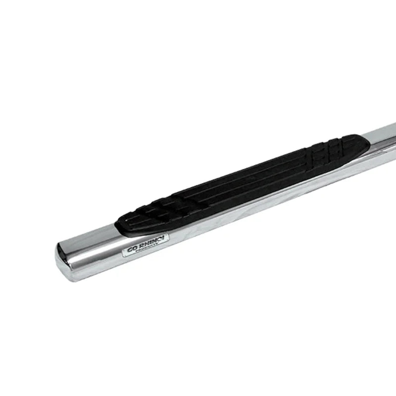 Go Rhino 4in OE Xtreme SideSteps - Stainless Steel - 71in - Back View