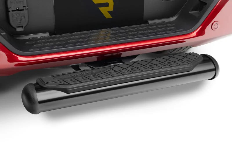 Go Rhino 4in Oval Hitch Step - Black - Back View