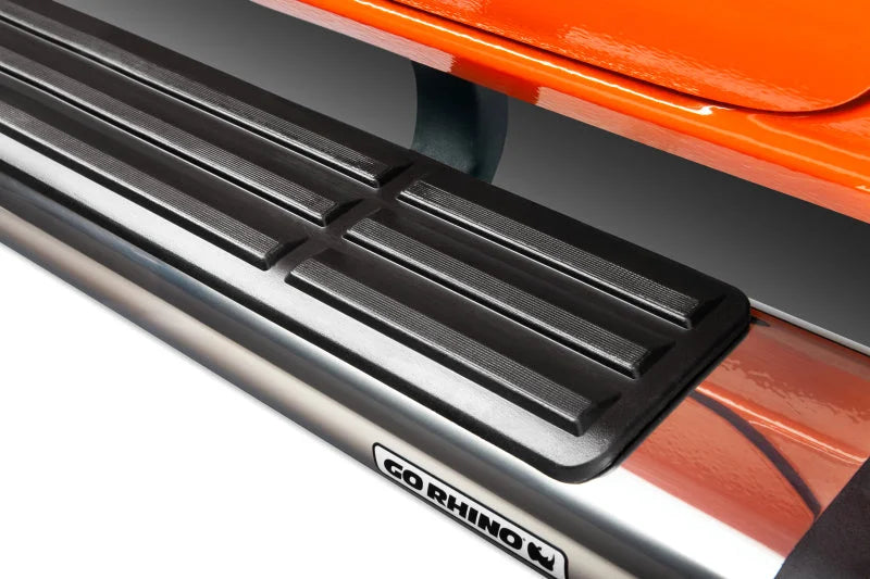 Go Rhino 6in OE Xtreme SideSteps - SS - 80in - Back View