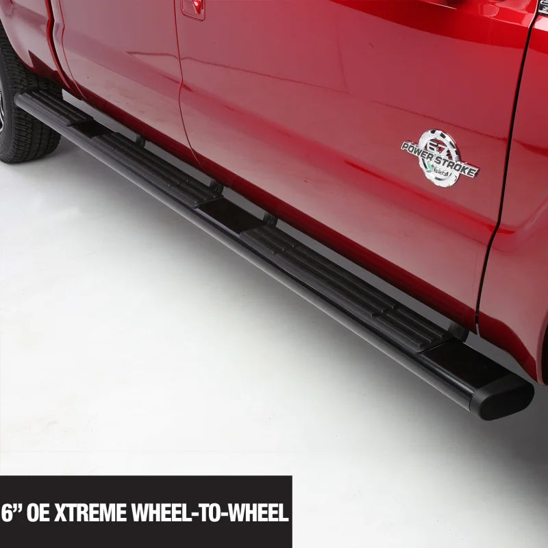 Go Rhino 6in OE Xtreme SideSteps - W2W - Black - 96in - Side View