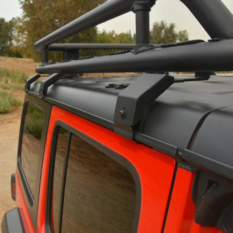 Go Rhino 6pc Rain Gutter Mounting Kit for SRM Rack - Installation View