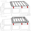 Load image into Gallery viewer, Go Rhino 6pc Rain Gutter Mounting Kit for SRM Rack - Additional View 5