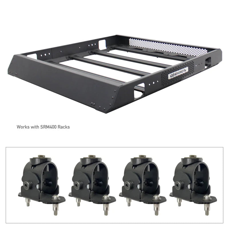 Go Rhino Adjustable Multi-Axis Mounting Kit for SRM Rack - Back View
