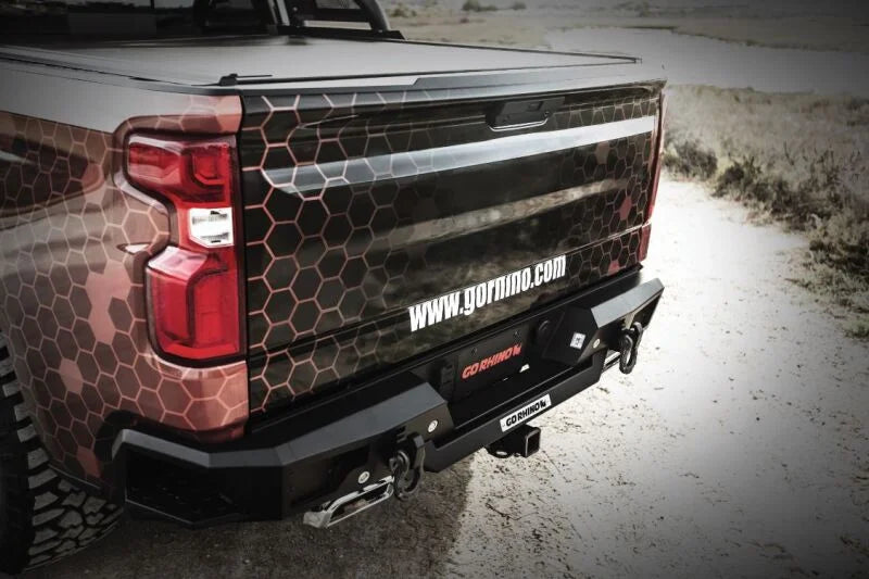 Go Rhino BR20 Rear Bumper Replacement fits Chevrolet Silverado / 2019-2021 Chevrolet Silverado 1500 Custom / 2022 Chevrole...