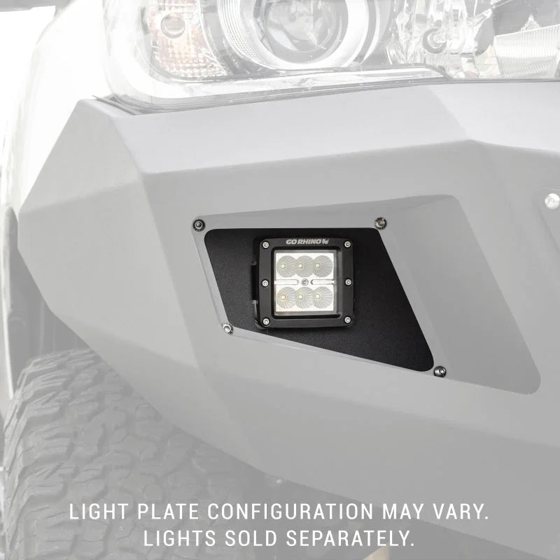Go Rhino BR5.5/BR6/BR10.5/BR11 Light Plates (Use w/751002 Lights) fits 2010-2026 Chevrolet / Dodge / Ford and more - Side ...