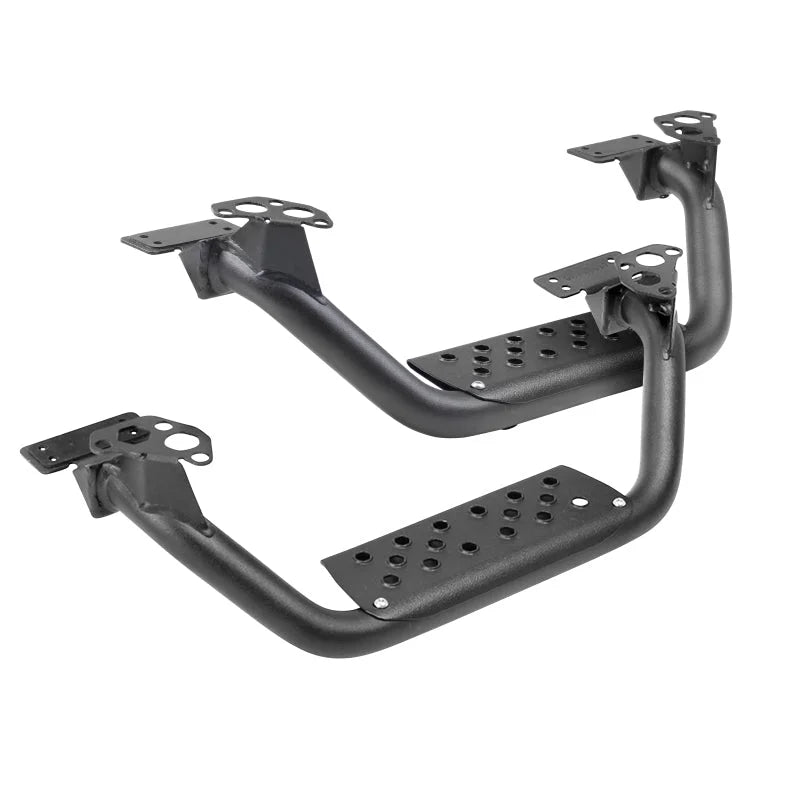 Go Rhino Dominator Extreme D6 SideSteps - Tex Blk - 4in Drop Down Steps (Pair) - Main Product View