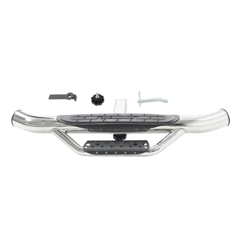 Go Rhino Dominator Hitch Step - Stainless - Back View
