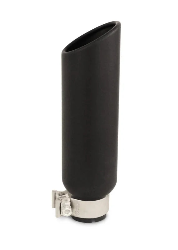 Go Rhino Exhaust Tip - Black - ID 2 1/2in x L 14in x OD 4in - Back View