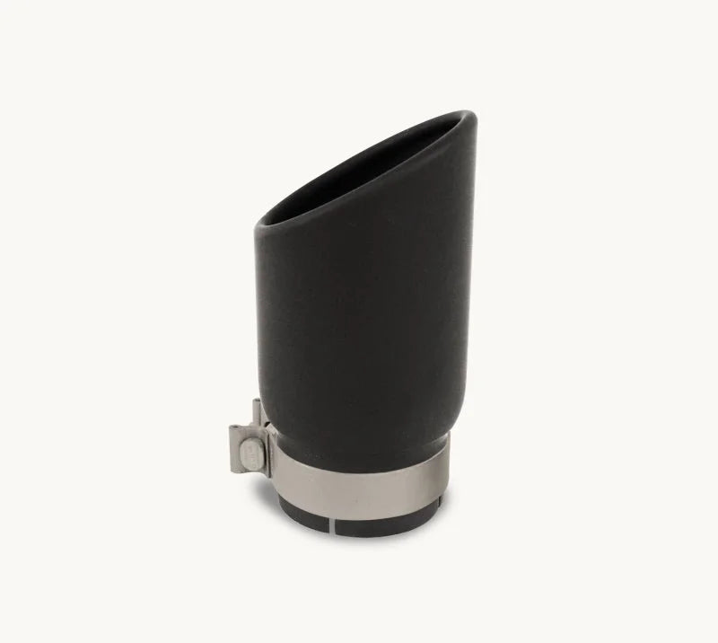 Go Rhino Exhaust Tip - Black - ID 4in x L 10in x OD 5in - Side View