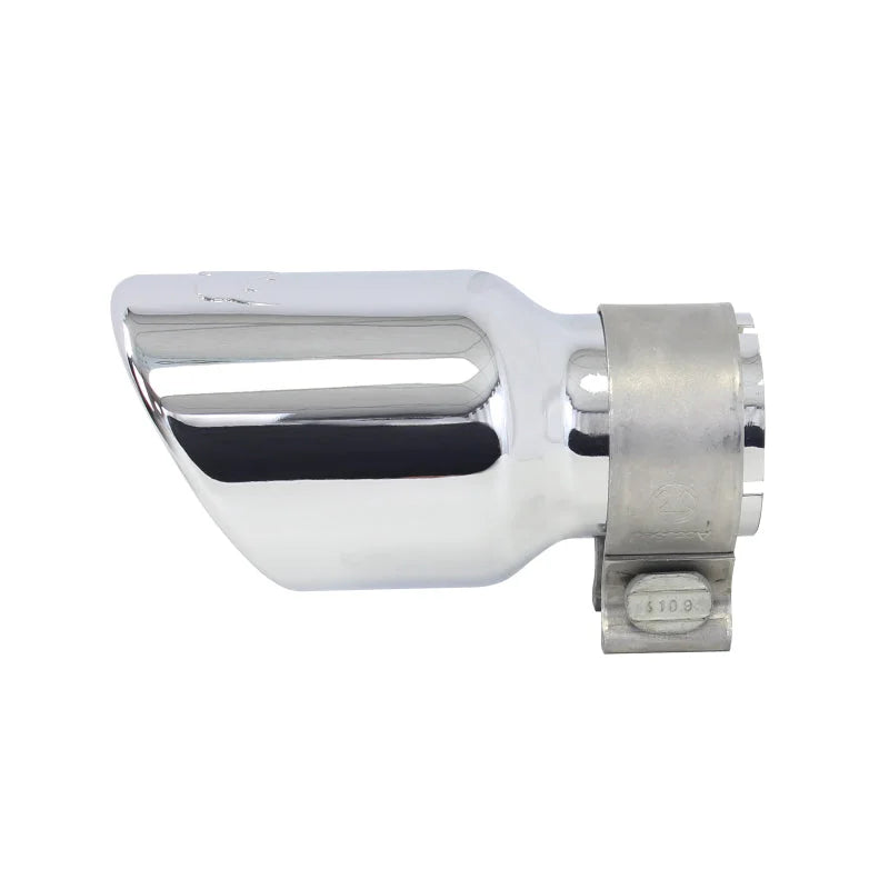 Go Rhino Exhaust Tip - Chrome - ID 2in x L 6in x OD 3in - Back View