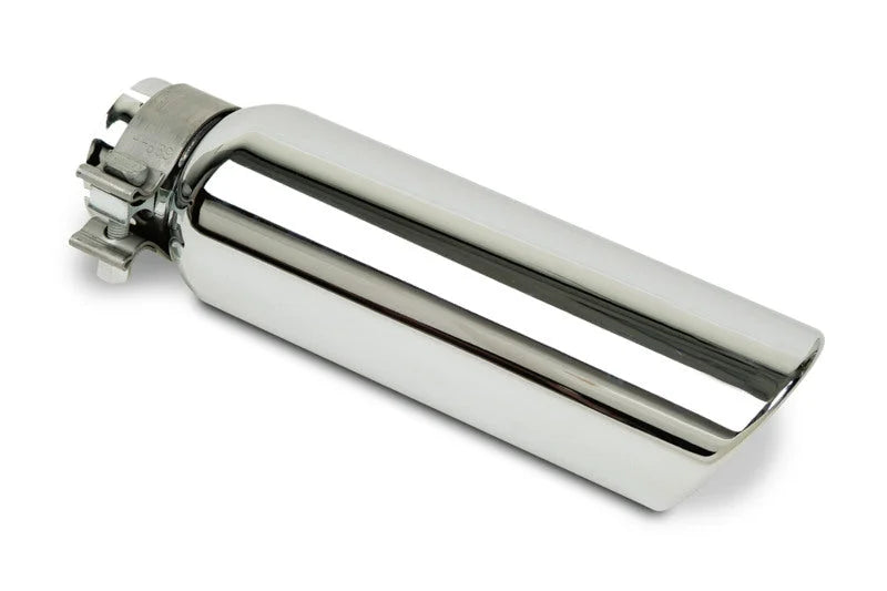 Go Rhino Exhaust Tip - Chrome - ID 4in x L 14in x OD 5in - Side View