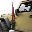 Load image into Gallery viewer, Go Rhino Front Fender Jack Mount for Hi-Lift Jack - Tex. Blk fits 2007-2018 Jeep Wrangler / Wrangler JK - Side View