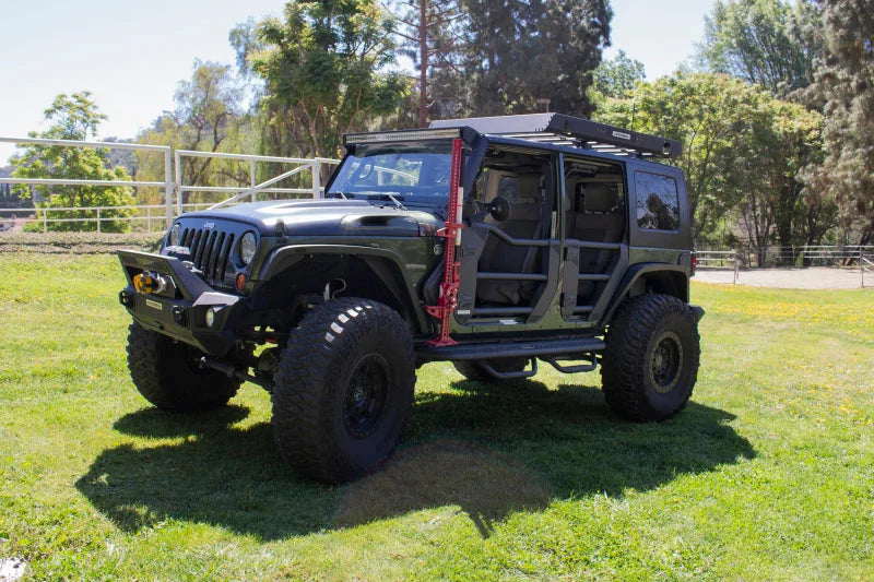 Go Rhino Jeep 07-18 Wrangler JK Trailline Replacement Rear Tube Door - Installation View