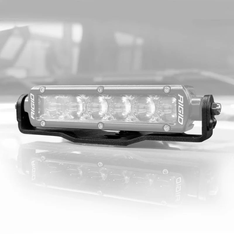 Go Rhino Light Mount - Two 6in Single Row fits 2018-2025 Jeep Gladiator / Wrangler - Back View