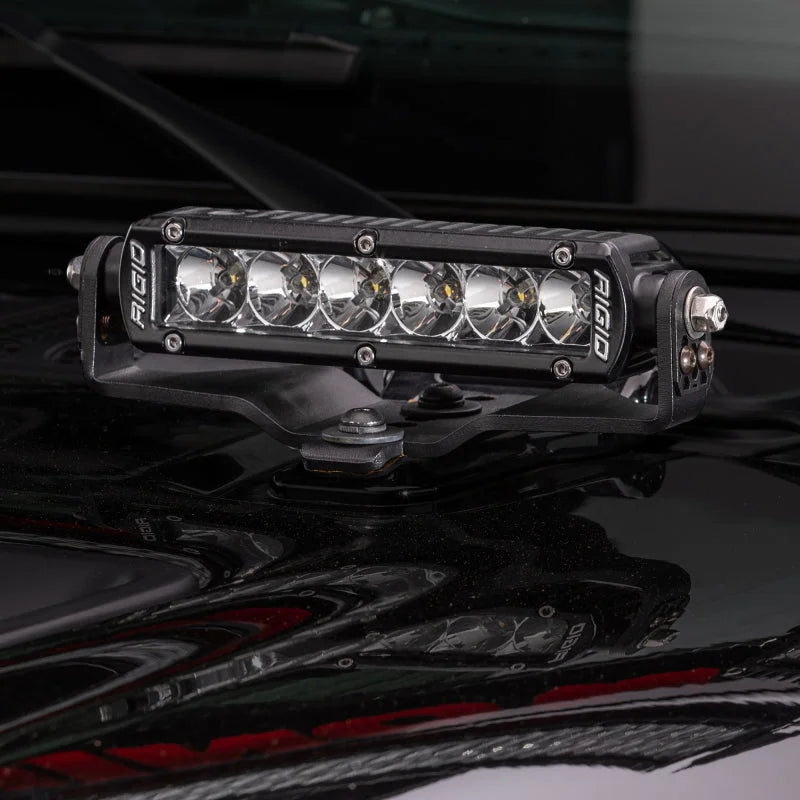 Go Rhino Light Mount - Two 6in Single Row fits 2018-2025 Jeep Gladiator Jt / Wrangler JL / JLU - Side View