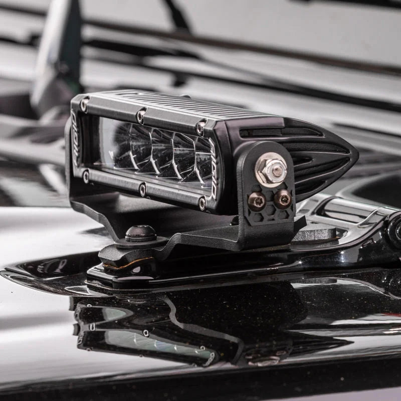 Go Rhino Light Mount - Two 6in Single Row fits 2018-2025 Jeep Gladiator Jt / Wrangler JL / JLU - Back View