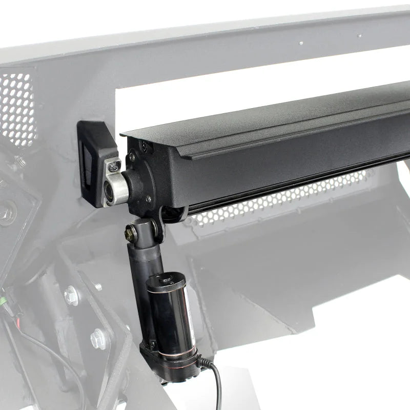 Go Rhino Power Actuated Hide-away Light Bar Mount Kit Textured Black - Installation View