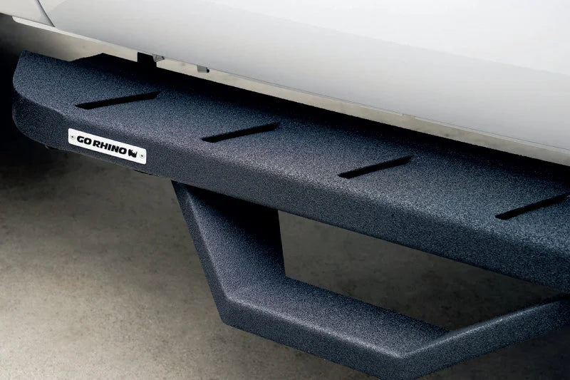 Go Rhino RB10 Complete Kit w/RB10 + Brkts + 2 RB10 Drop Steps fits 2020-2021 Jeep Gladiator - Side View