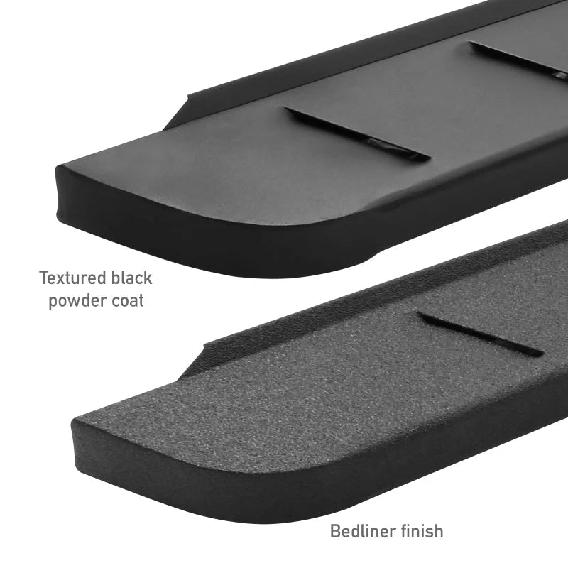 Go Rhino RB10 Running Boards 57in. Cab Length - Bedliner Coating (No Drill/Mounting Brackets Require - Side View