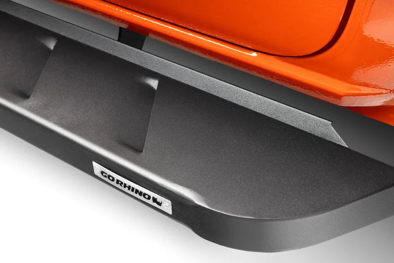 Go Rhino RB10 Running Boards - Tex Black - 68in - Back View