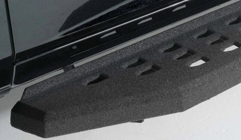 Go Rhino RB20 Running Boards 57in. Cab Length - Bedliner Coating (No Drill/Mounting Brackets Req.) - Side View