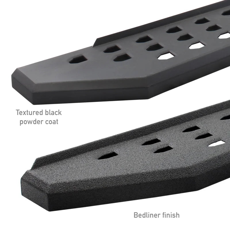 Go Rhino RB20 Running Boards - Tex Black - 80in - Back View
