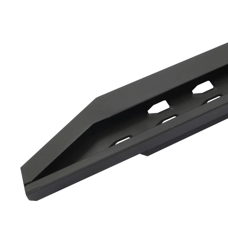 Go Rhino RB20 Slim Running Boards 57in. Cab Length - Tex. Blk (No Drill/Mounting Brackets Req.) - Back View
