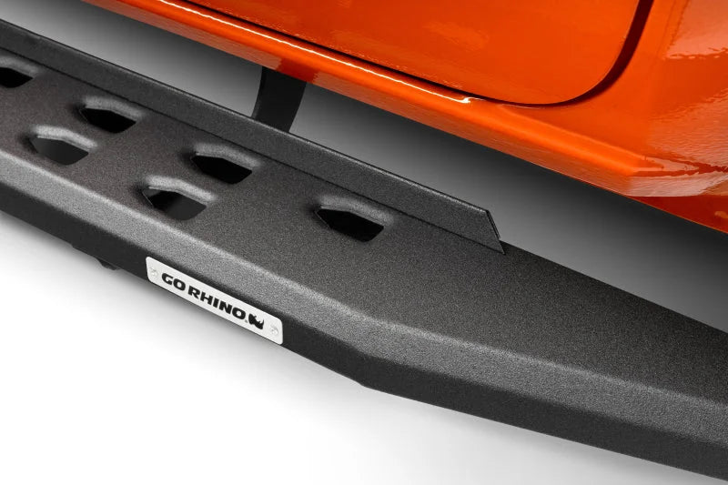 Go Rhino RB20 Slim Running Boards - Universal 80in. - Tex. Blk - Side View