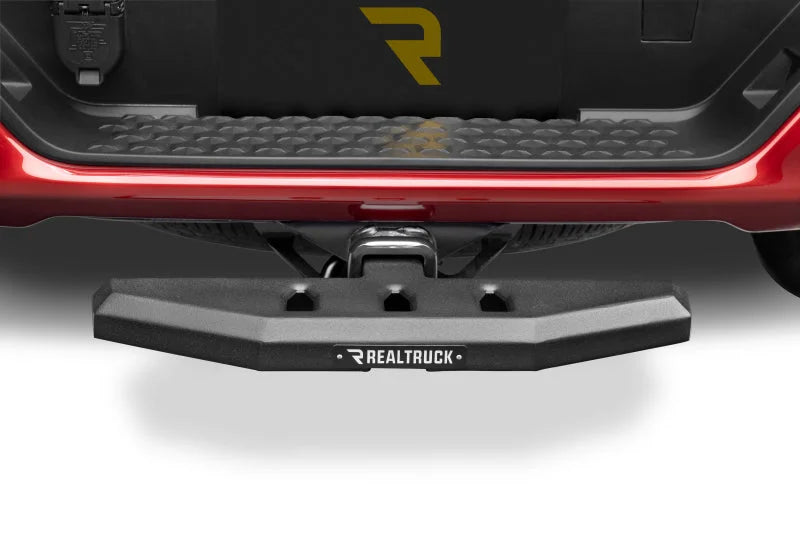 Go Rhino RB30 Slim Hitch Step - 17in. Long / Universal (Fits 2in. Receivers) - Tex. Blk - Back View