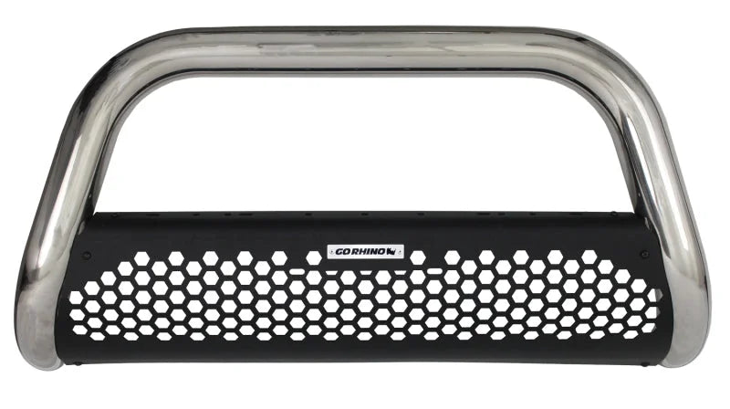 Go Rhino RC2 Frame - 3in - Central Mount - Stainless - Side View