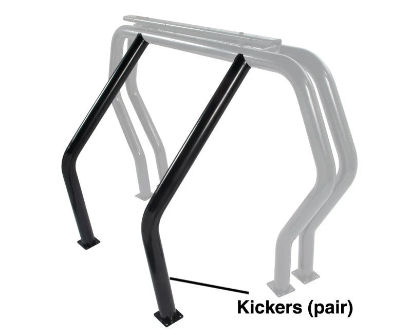 Go Rhino RHINO Bed Bar - Kickers - Black - Side View