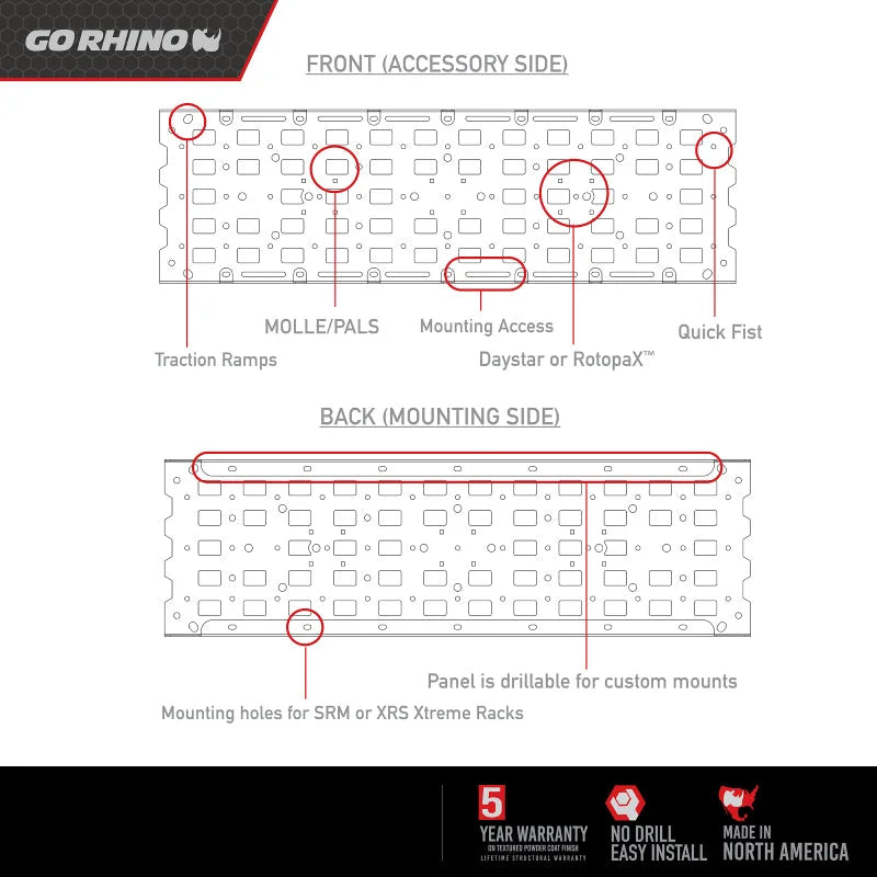 Go Rhino Rhino Accessory Gear Plate Kit - Additional View 7