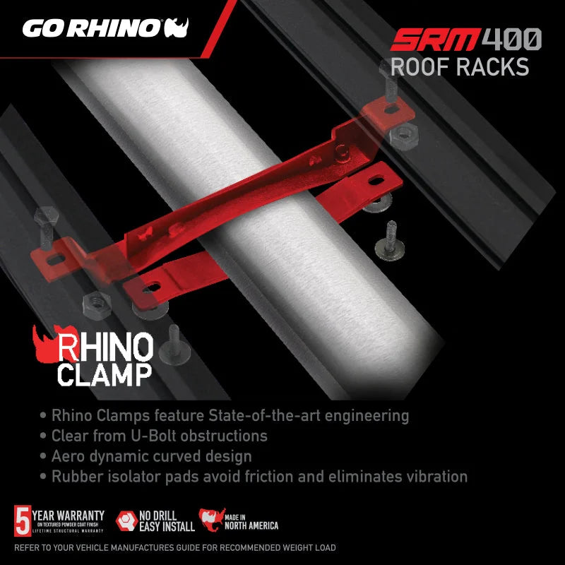 Go Rhino SRM 400 Roof Rack - 68in - Side View