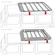 Load image into Gallery viewer, Go Rhino SRM Rack Rain Gutter Mount Kit - 4pc. (Mounts to Factory Rain Gutter/Drip Rail) - Side View