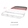 Load image into Gallery viewer, Go Rhino SRM300 20in. Center Rack Extender Leaf - Single Extension - Tex. Blk - Back View