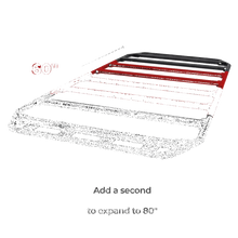 Load image into Gallery viewer, Go Rhino SRM300 20in. Center Rack Extender Leaf - Single Extension - Tex. Blk - Back View
