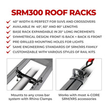 Load image into Gallery viewer, Go Rhino SRM300 Dual Rail Kit (For 40x40in. Rack) - Tex. Blk (Rails ONLY - Req. Platform) - Side View