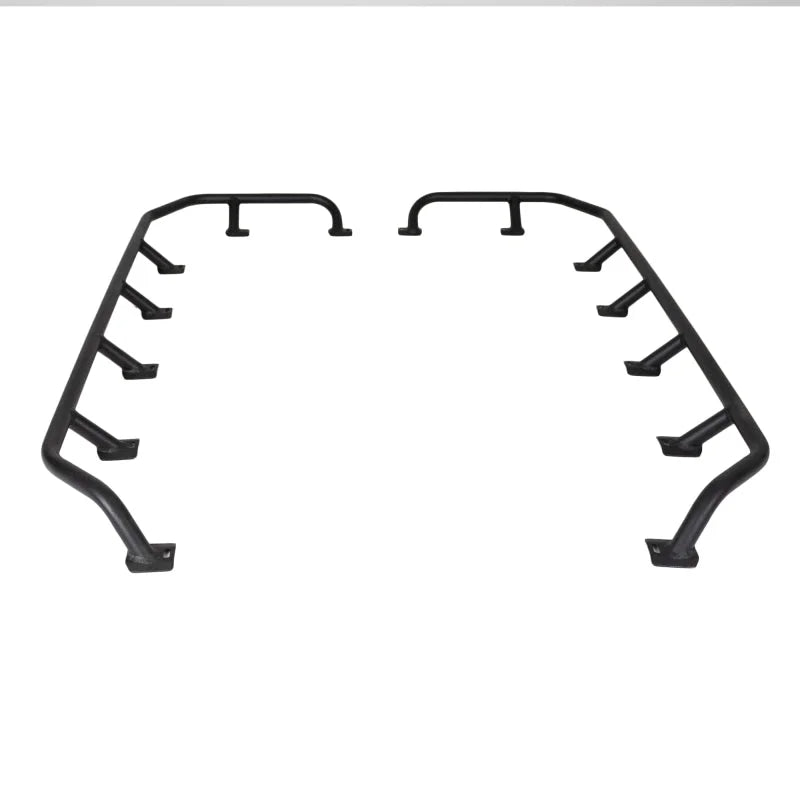 Go Rhino SRM300 Tri-Rail Kit (For 60x40in. Rack) - Tex. Blk (Rails ONLY - Req. Platform) - Back View