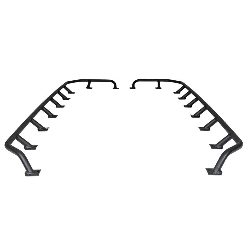 Go Rhino SRM300 Tri-Rail Kit (For 80x40in. Rack) - Tex. Blk (Rails ONLY - Req. Platform) - Back View
