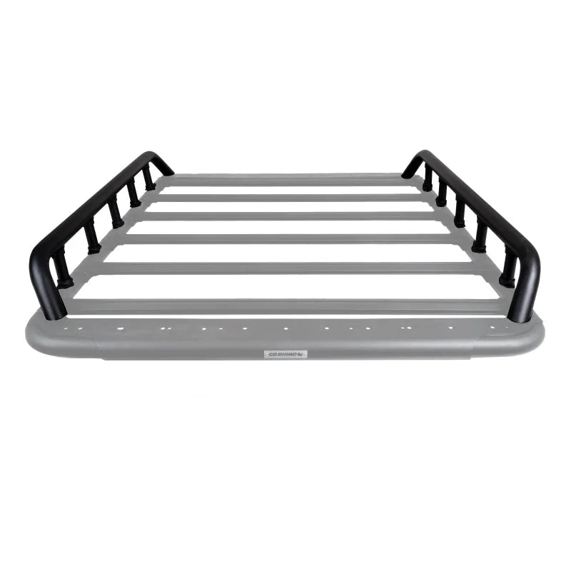 Go Rhino SRM500 Dual Rail Kit (For 65in. Long Rack) - Tex. Blk (Rails ONLY - Req. Platform) - Side View