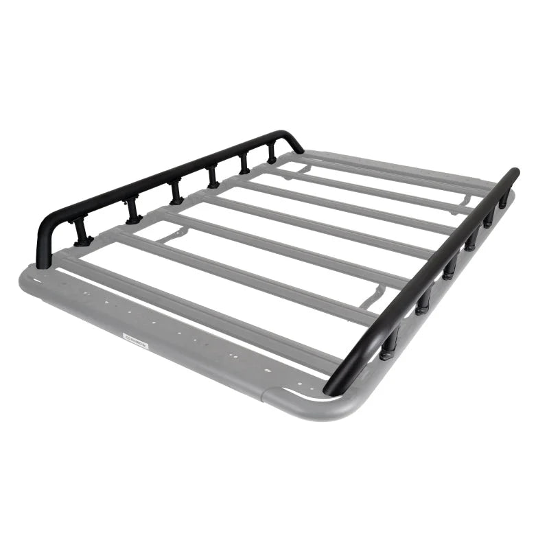 Go Rhino SRM500 Dual Rail Kit (For 75in. Long Rack) - Tex. Blk (Rails ONLY - Req. Platform) - Back View