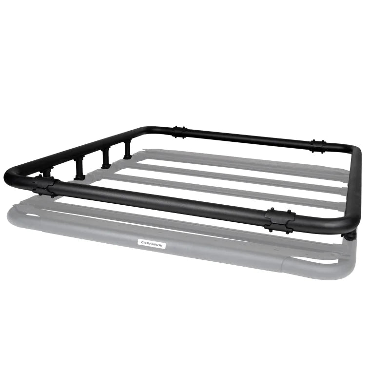 Go Rhino SRM500 Quad Rail Kit (For 55in. Long Rack) - Tex. Blk (Rails ONLY - Req. Platform) - Back View
