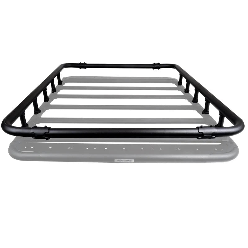 Go Rhino SRM500 Quad Rail Kit (For 65in. Long Rack) - Tex. Blk (Rails ONLY - Req. Platform) - Back View