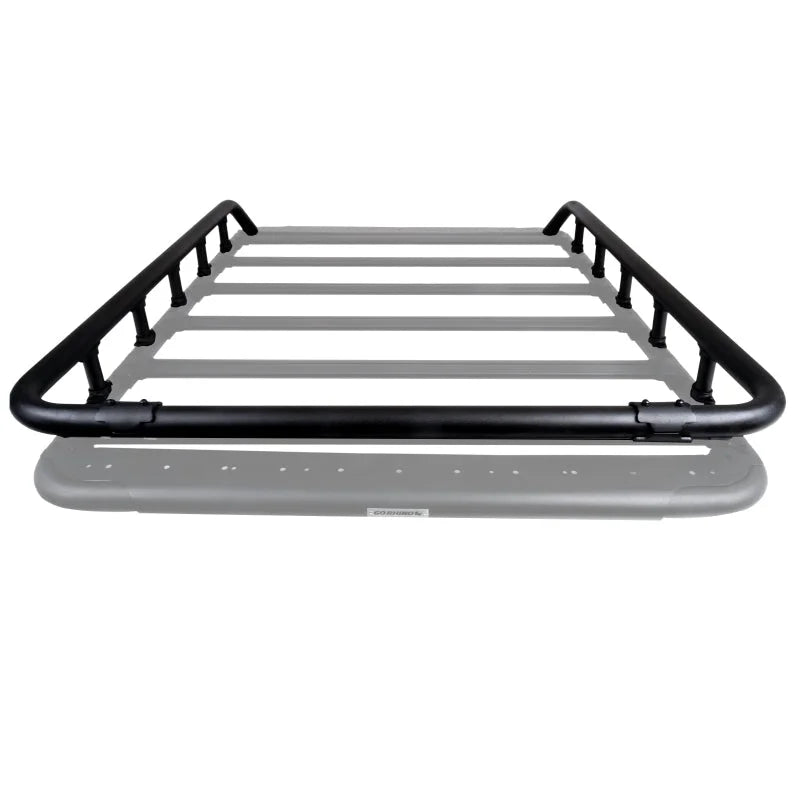 Go Rhino SRM500 Tri-Rail Kit (For 65in. Long Rack) - Tex. Blk (Rails ONLY - Req. Platform) - Back View