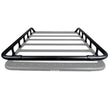 Load image into Gallery viewer, Go Rhino SRM500 Tri-Rail Kit (For 65in. Long Rack) - Tex. Blk (Rails ONLY - Req. Platform) - Back View