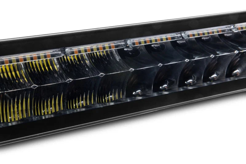 Go Rhino Universal Blackout Combo Series 50in Double Row LED Light Bar w/ Amber Lighting - Black - Installation View